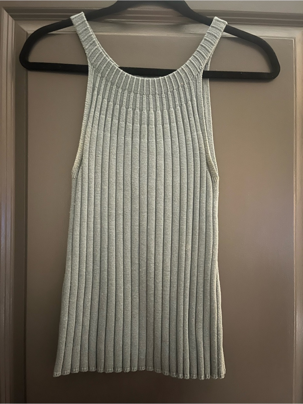 Ribbed Halter Tank Top - teal
